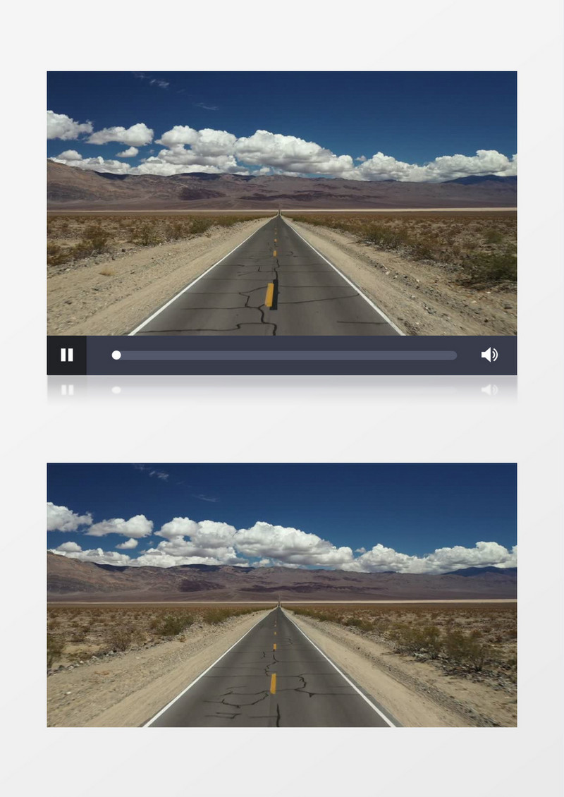 高清实拍沙漠中的道路实拍视频素材