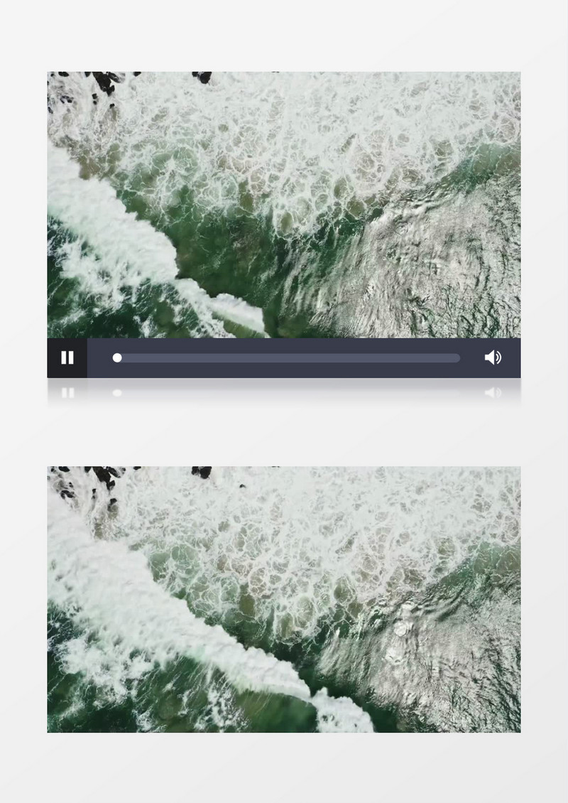 大海中的巨浪翻涌掀起很多白色浪花实拍视频素材