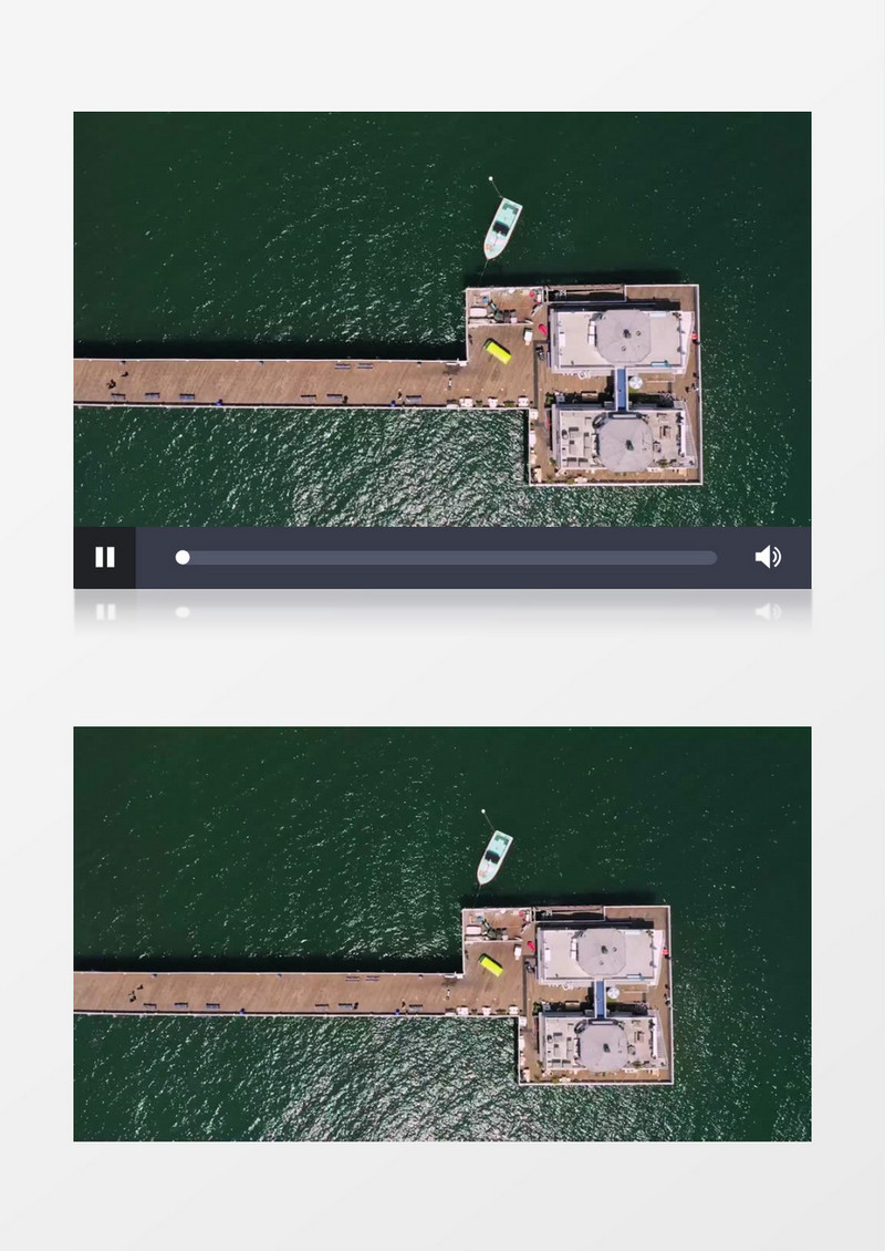 高清实拍河水中间的栈桥实拍视频素材