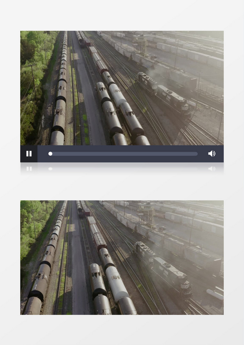 高清实拍火车停靠站的景象实拍视频素材