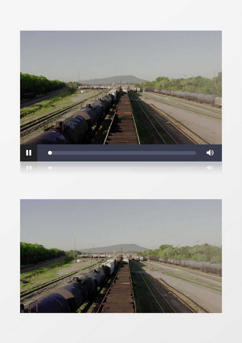 高清实拍镜头缓缓经过火车车厢的景象实拍视频素材
