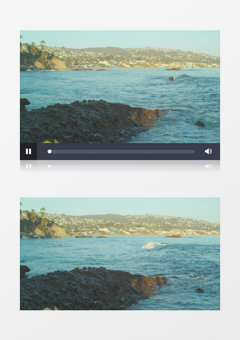 高清实拍海水不断翻滚到海岸实拍视频素材
