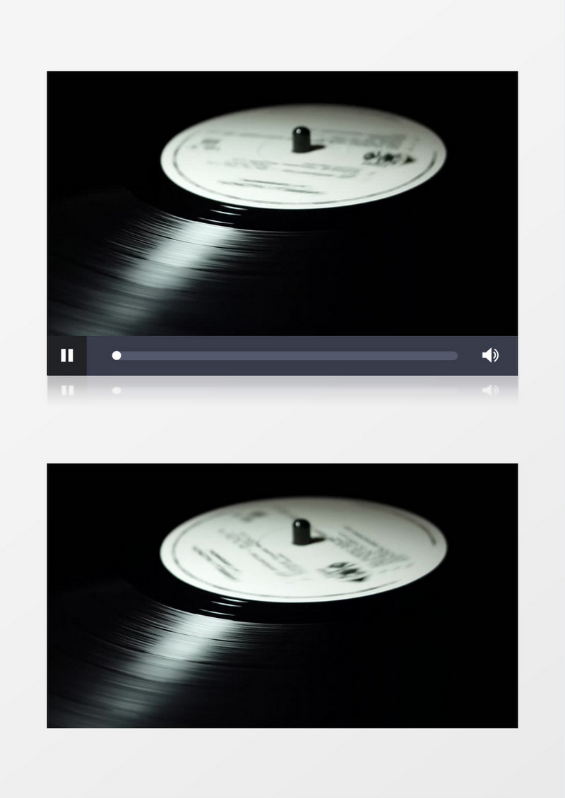 复古旋转的老唱片背景视频素材有音乐