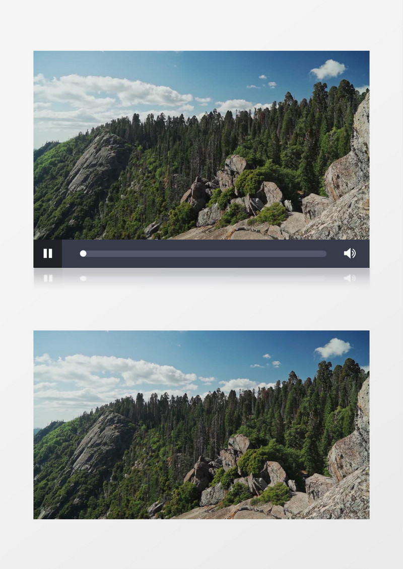 悬崖边上的绿植景象实拍视频素材