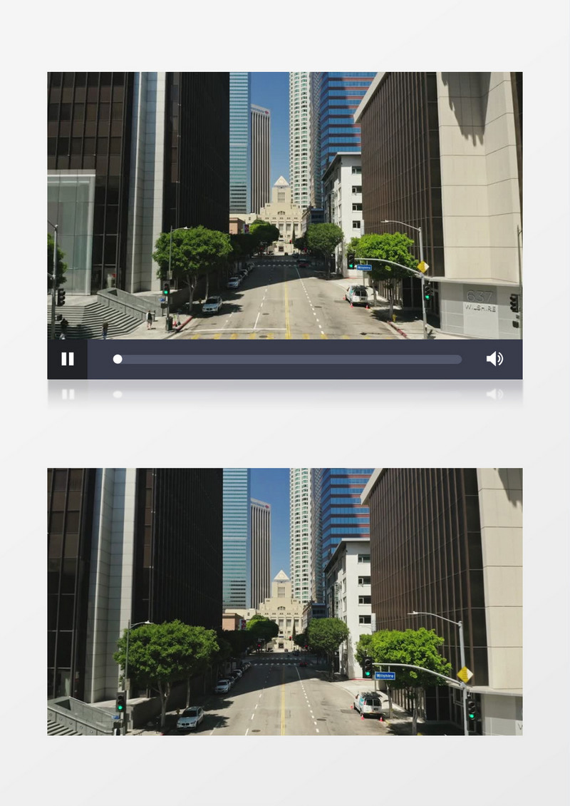 实拍城市道路上的交通状况实拍视频素材