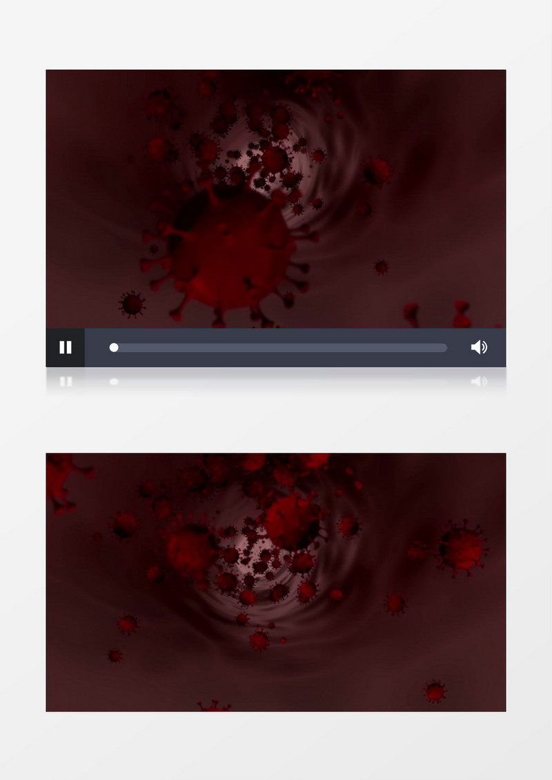 冠状病毒在血管中流动模拟背景视频素材