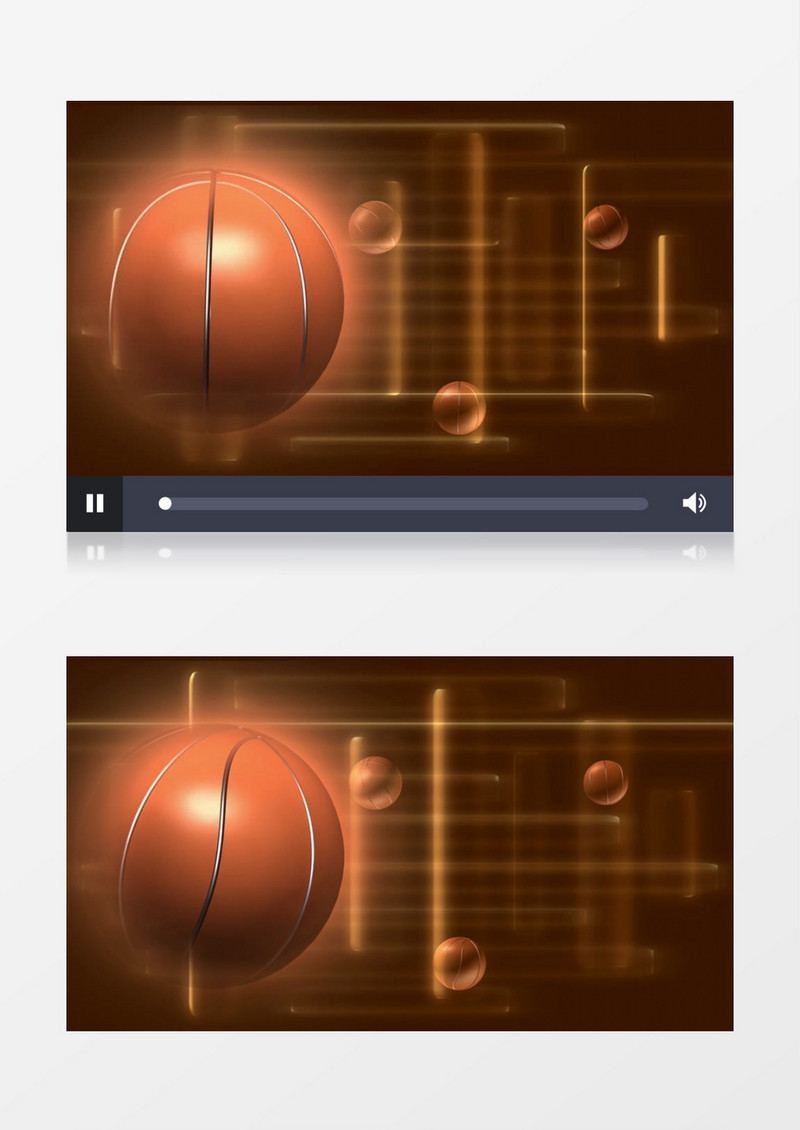动感旋转的篮球背景视频素材