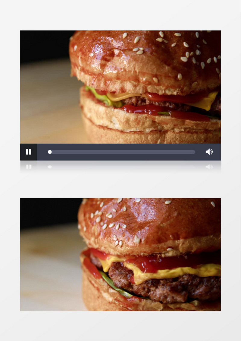 制作完成牛肉汉堡实拍视频素材