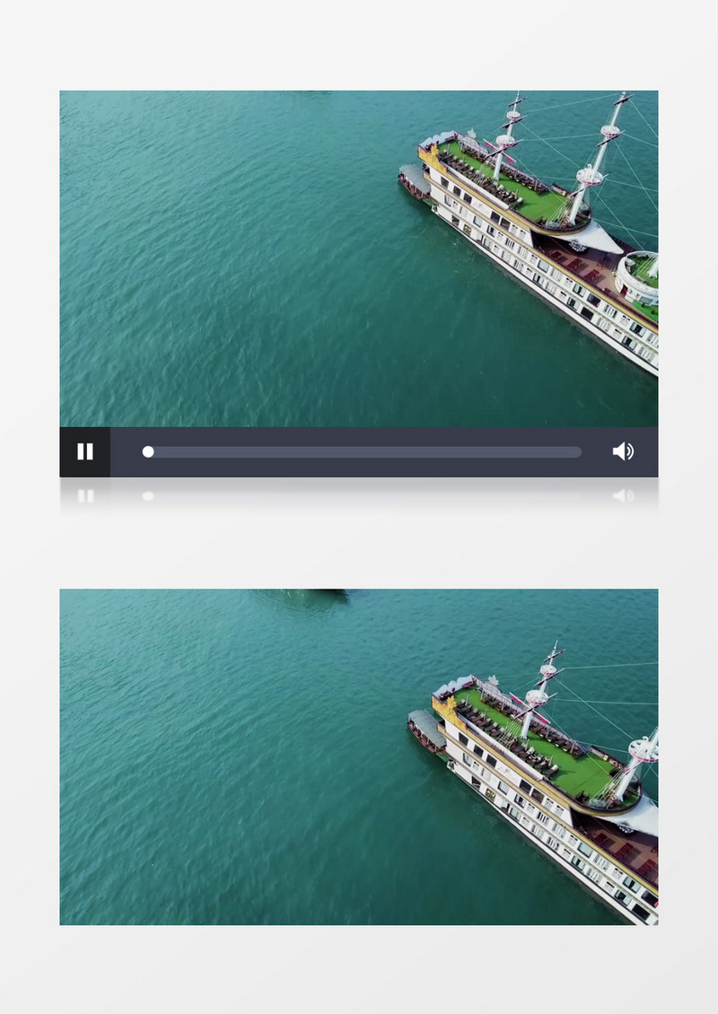 实拍平静的湖面上行驶的船只实拍视频素材