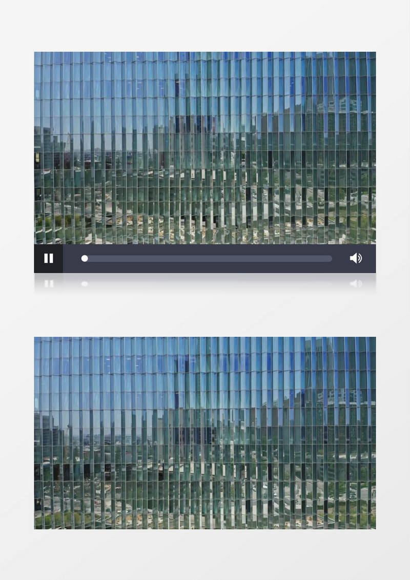 实拍城市里的办公大楼实拍视频素材