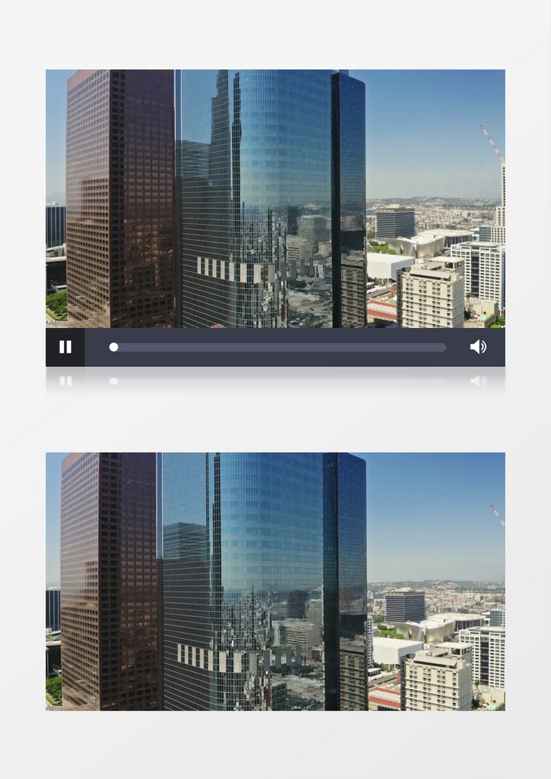 航拍城市办公大楼实拍视频素材