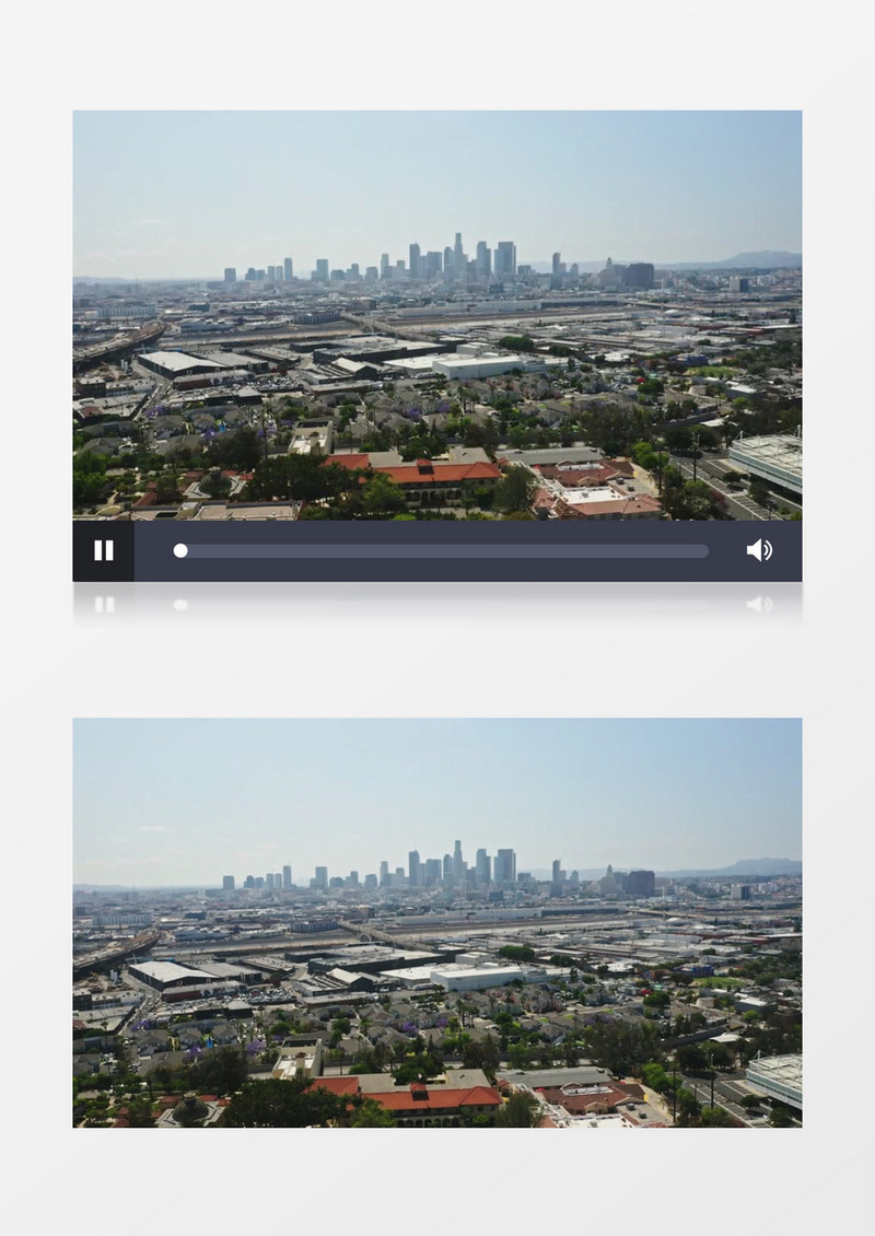 航拍城市俯瞰景色实拍视频素材