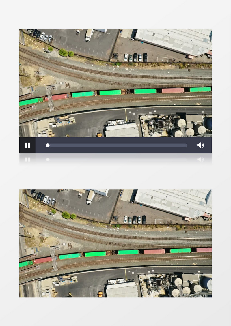 行驶有序的轨道和公路道路交通实拍视频素材