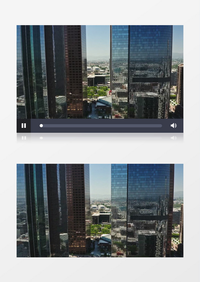 高耸的城市办公大楼实拍视频素材
