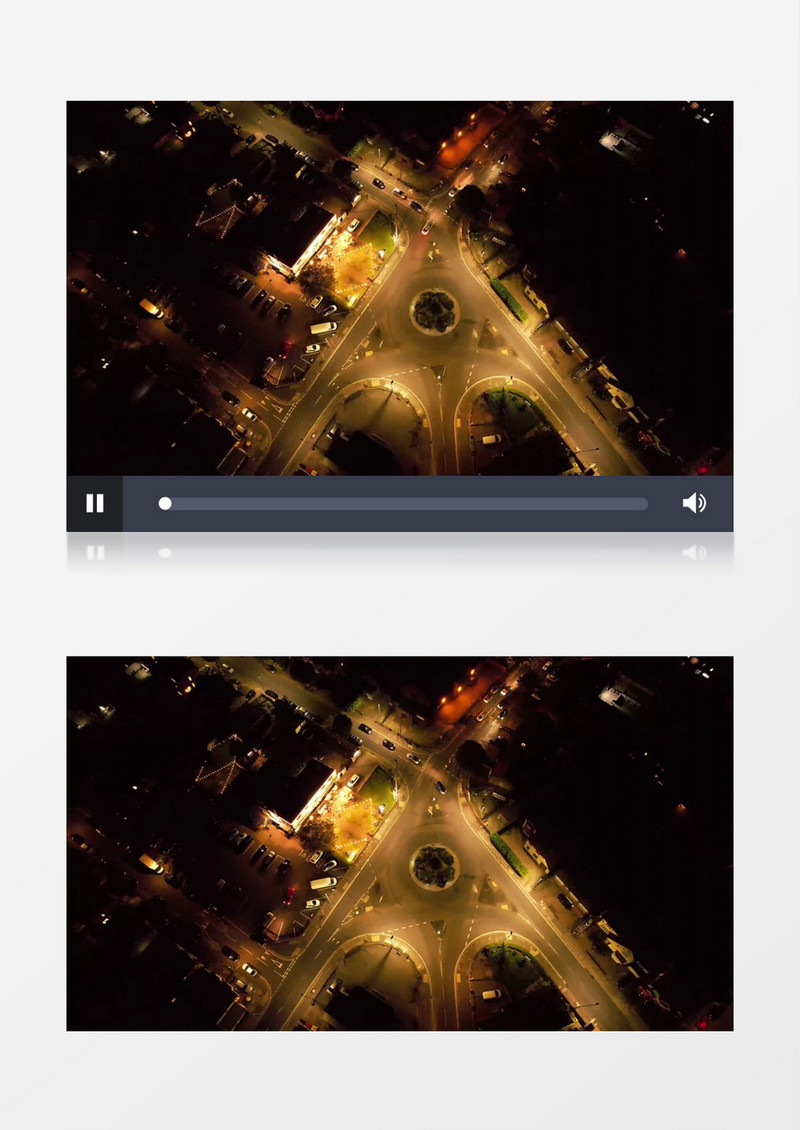 实拍夜晚中心街道的车辆通行实拍视频素材