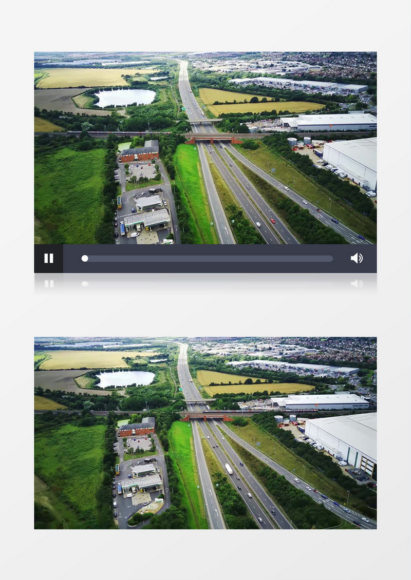 实拍城市周边的高架桥道路状况实拍视频素材