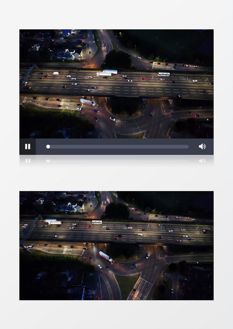 实拍夜晚道路交通和城市灯火实拍视频素材