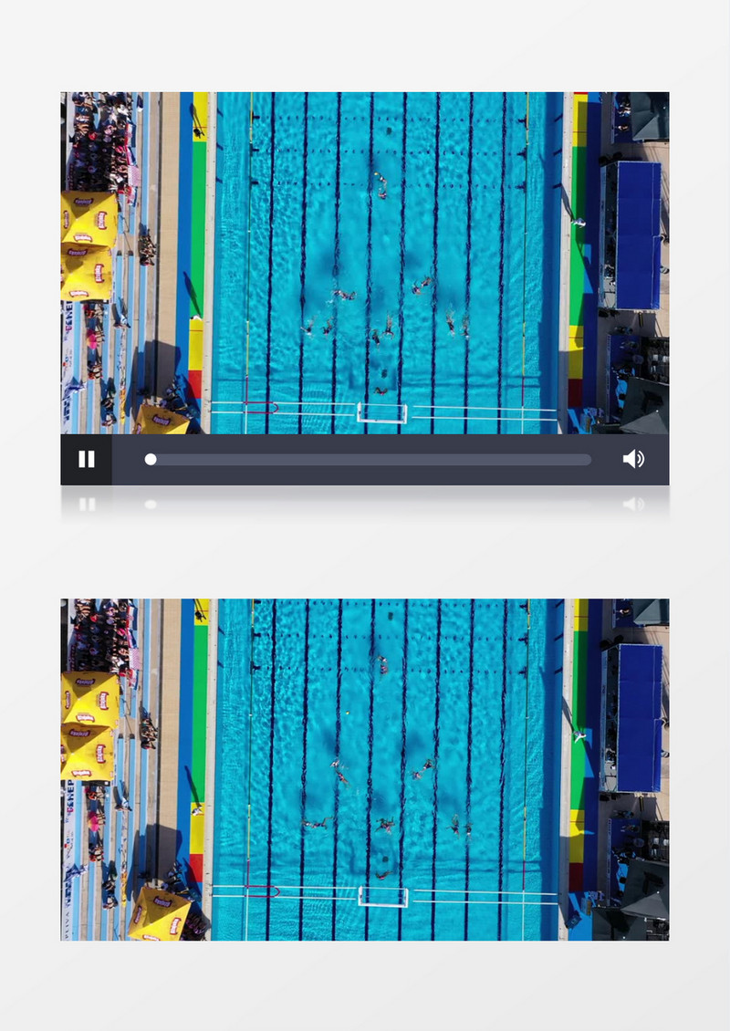 运动员们在水球比赛实拍视频素材