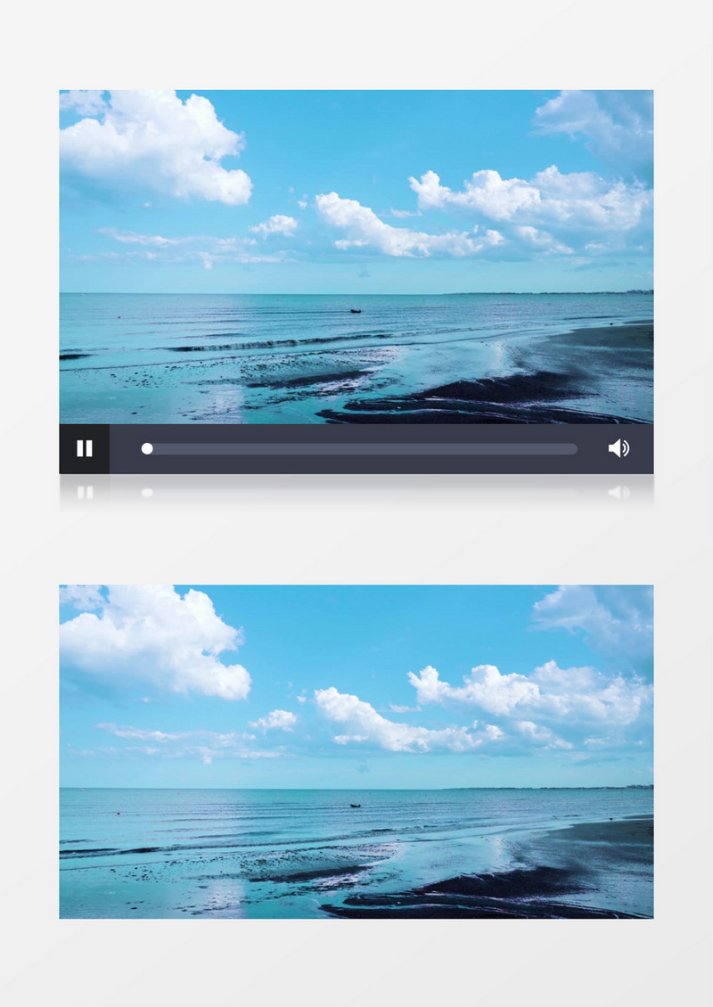 海水不断的冲刷着岸边实拍视频素材