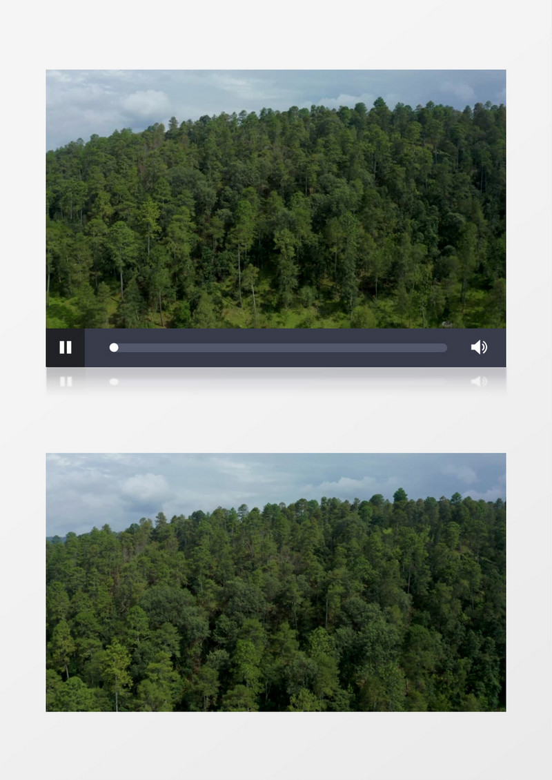俯拍山川上茂盛的树木实拍视频素材