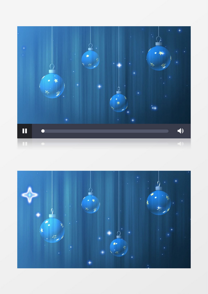 蓝色旋转灯笼背景视频素材有音乐