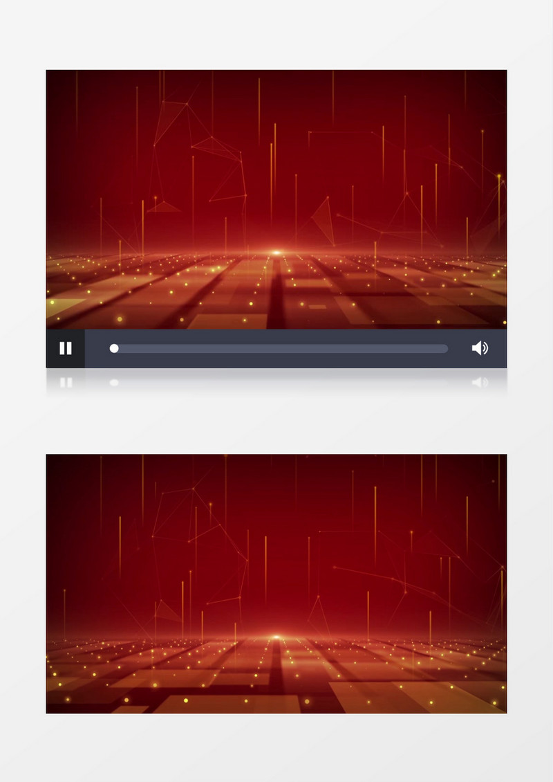 红色创意科技点线光三维背景视频素材有音乐