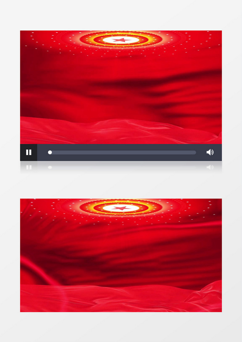 红色党政红绸背景视频素材有音乐