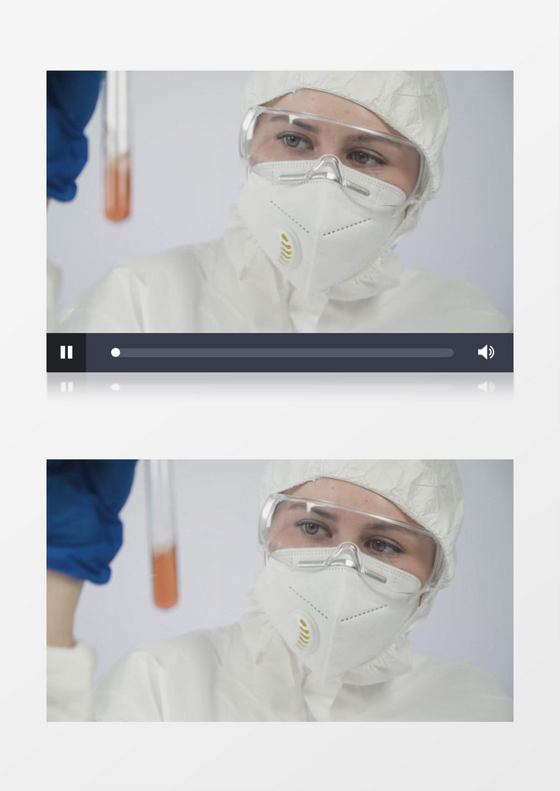 医生在摇晃试管中的橙色液体实拍视频素材