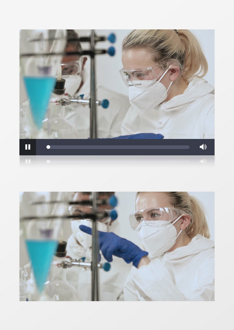 两个医生在实验室中做实验实拍视频素材