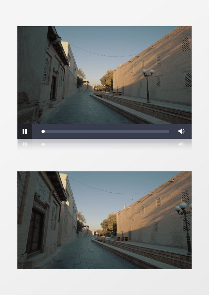 实景拍摄幽静的古老街道实拍视频素材