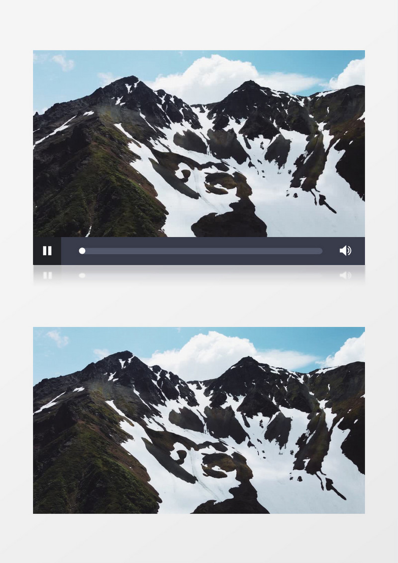 实拍大雪融化后的山川景象实拍视频素材