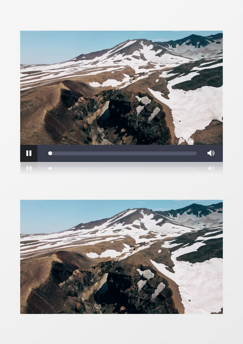 实拍覆盖山川的冰雪融化的景象实拍视频素材