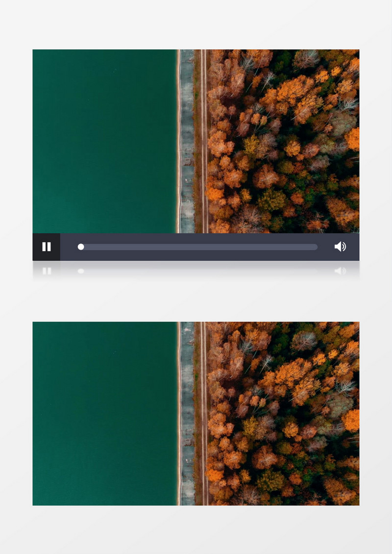 实拍海水一侧的道路和树林景象实拍视频素材