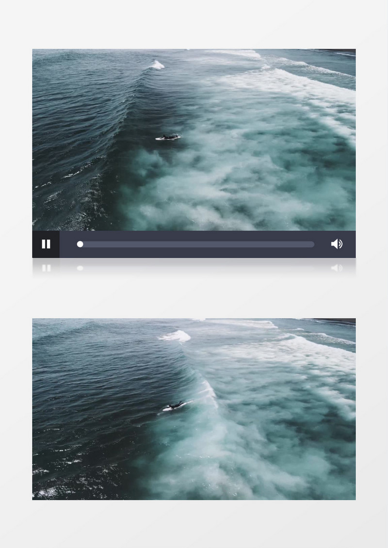 实拍冲浪者在大海中冲浪实拍视频素材