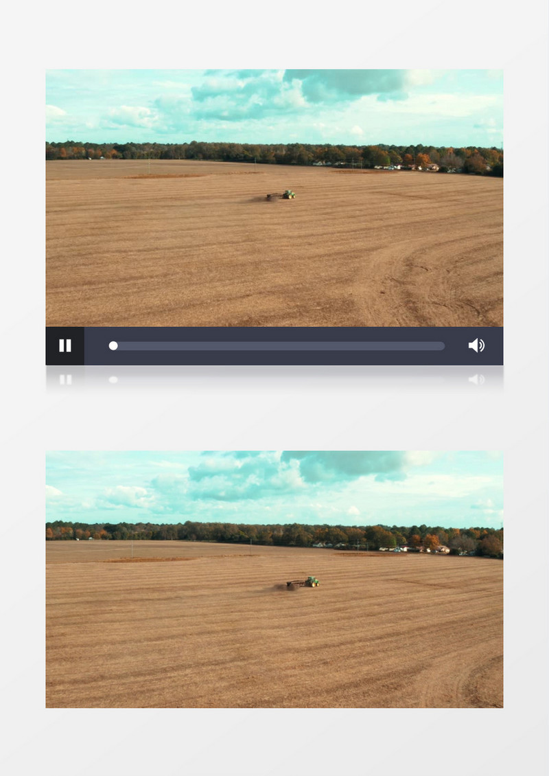 大型农机车在田地里喷洒农药实拍视频素材