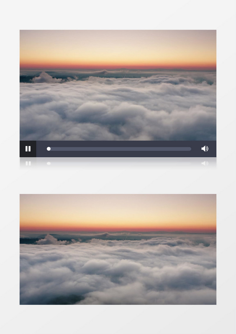 清晨大气的云层景象实拍视频素材