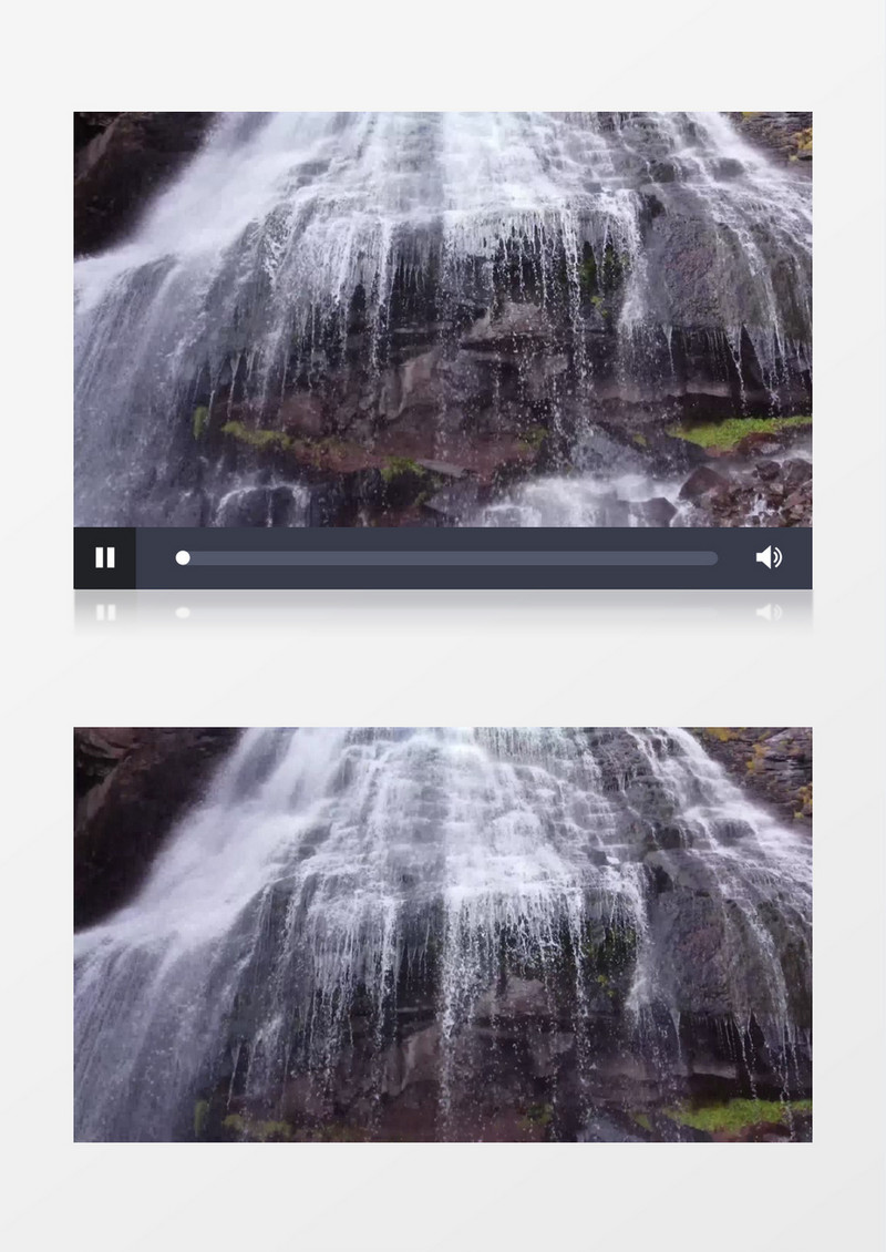 从山顶喷泄而下的雄伟瀑布实拍视频素材