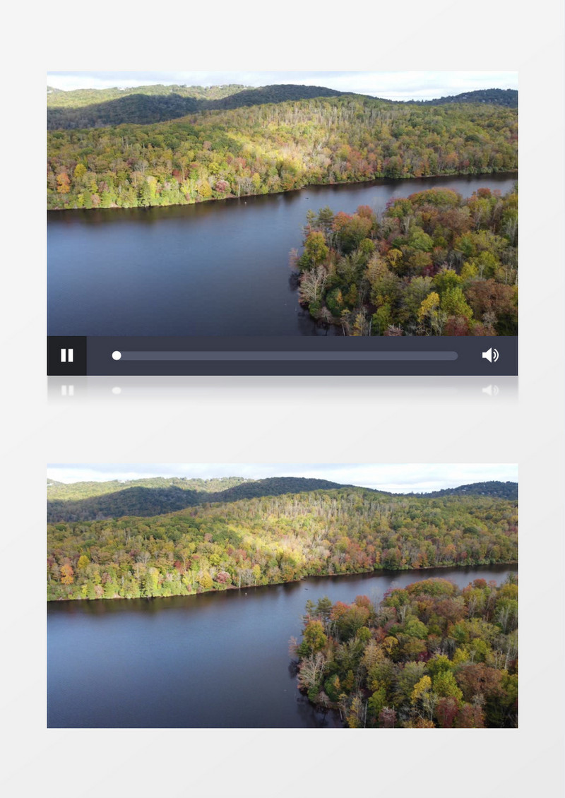 实拍湖边的绿植风光实拍视频素材