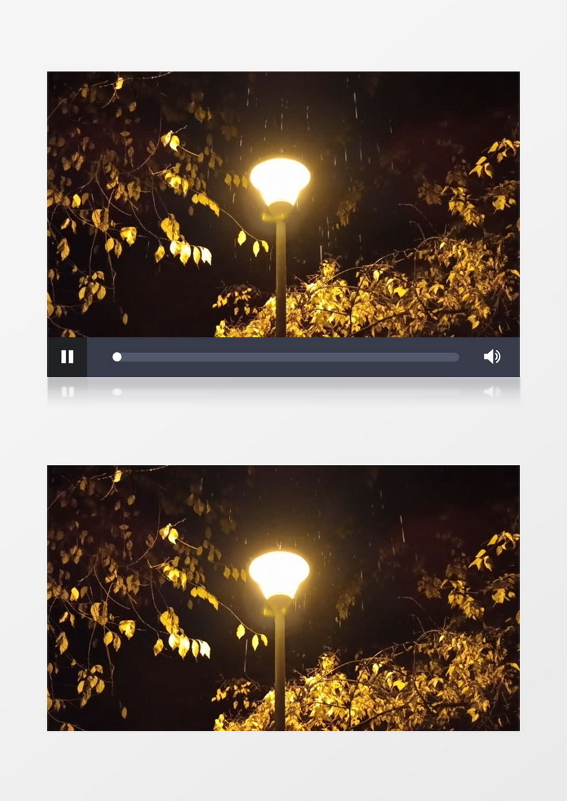 雨中的路灯实拍视频素材