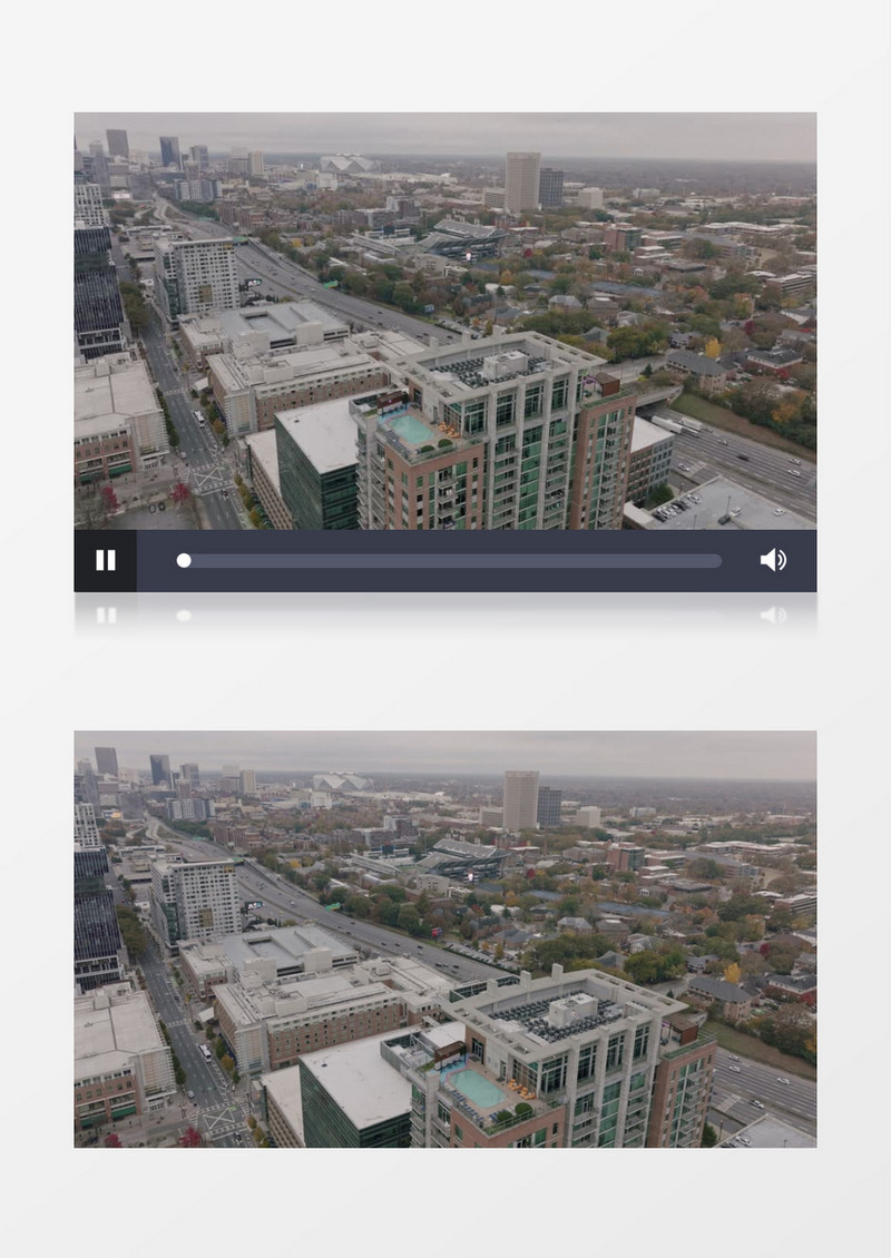 城市建筑俯瞰缩影实拍视频素材