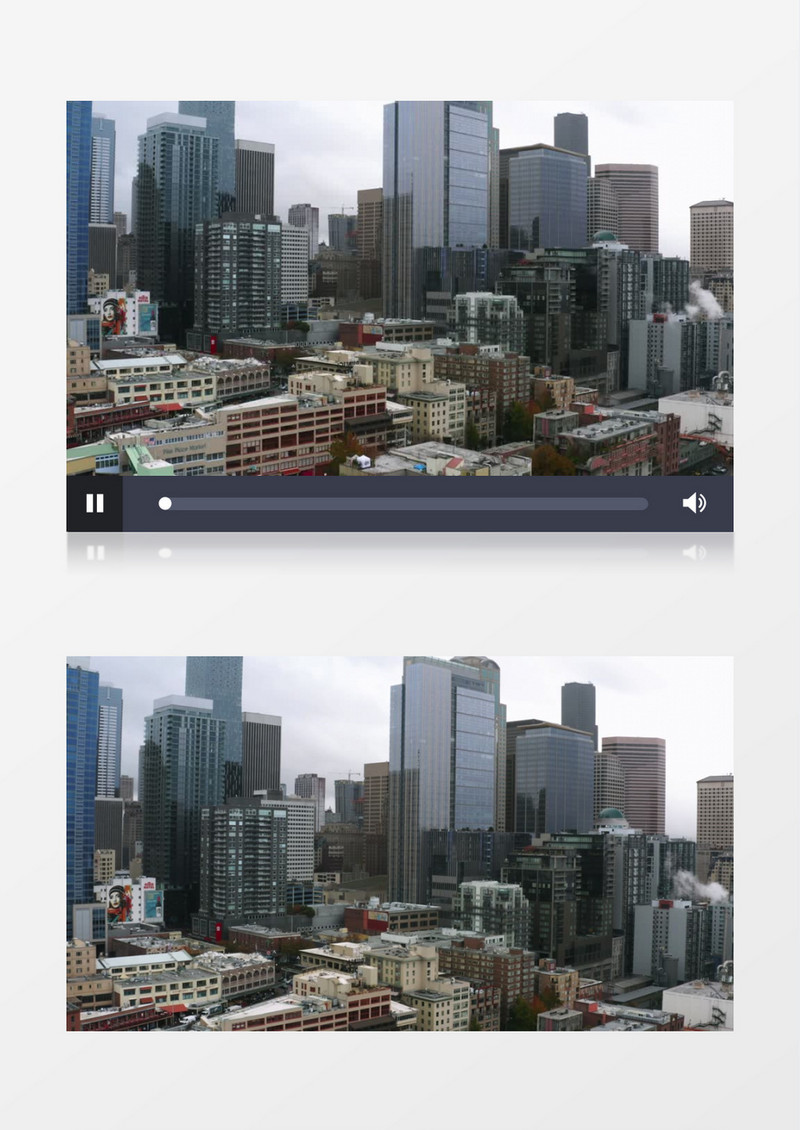 从下往上拍摄城市建筑缩影实拍视频素材