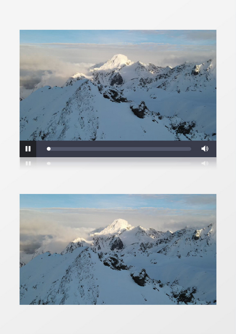 宏伟的雪山奇景实拍视频素材