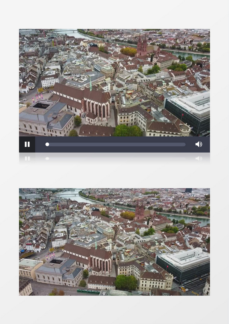俯拍市中心拥挤的建筑景观实拍视频素材