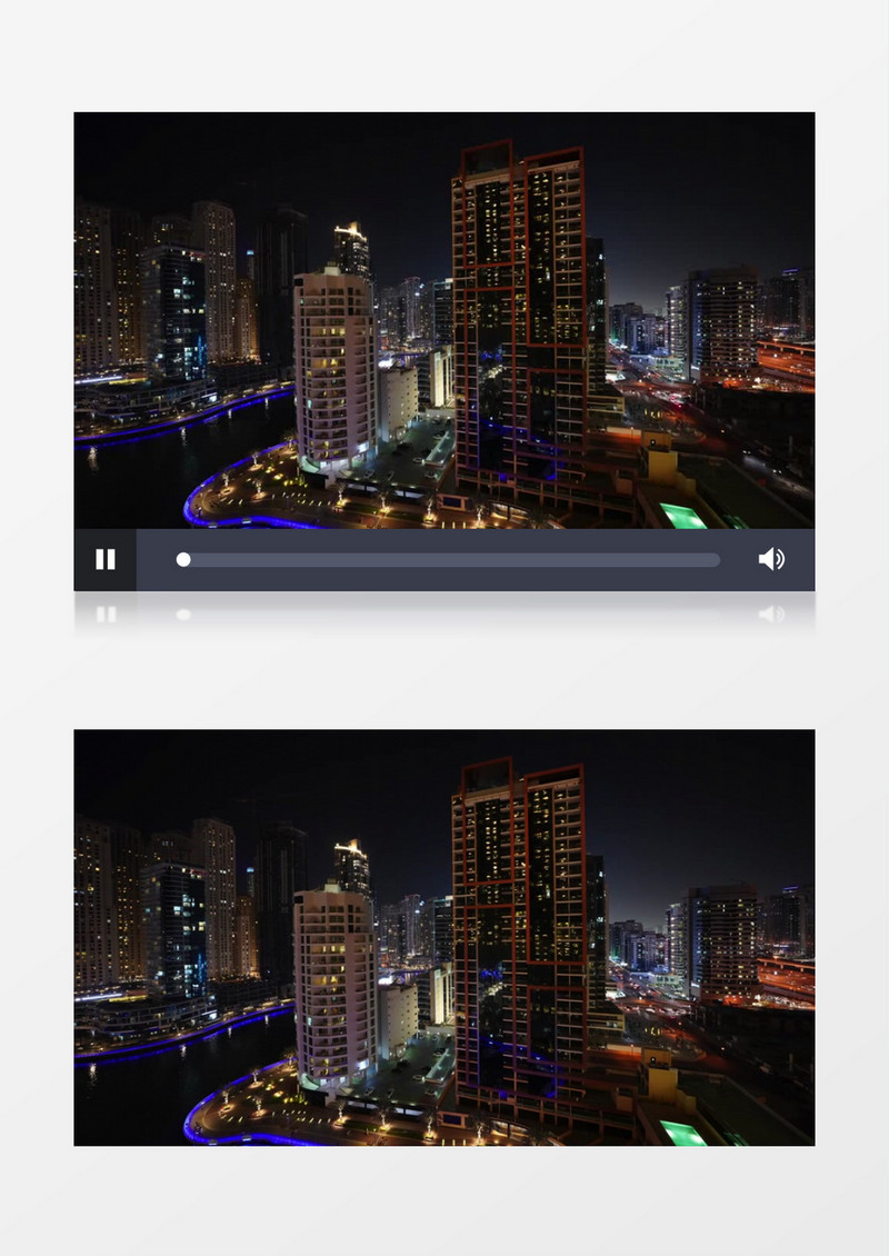 延时拍摄城市夜晚的景观实拍视频素材