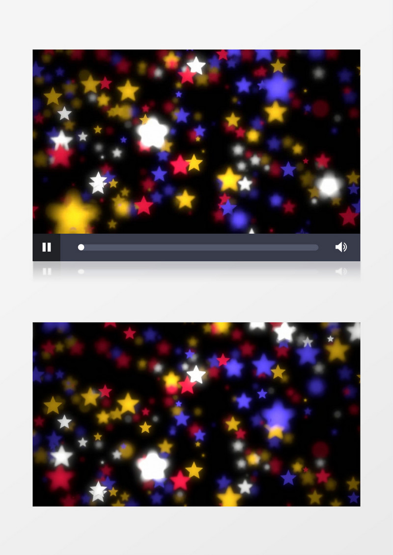 多彩的星星粒子缓缓降落背景视频素材有音乐