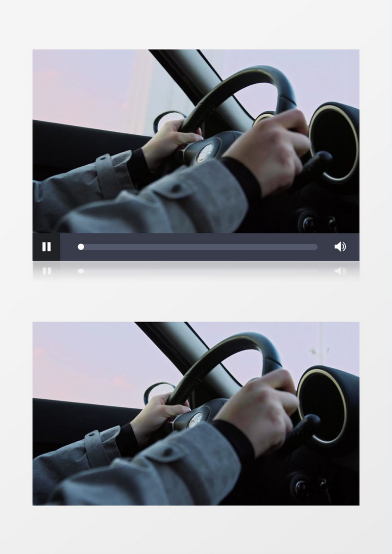 驾驶员在驾驶车辆行走实拍视频素材