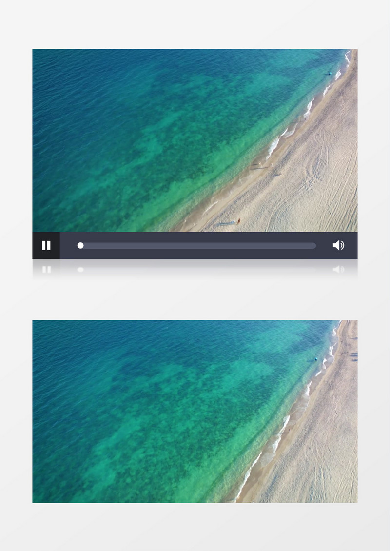 航拍海岸相交的景象实拍视频素材