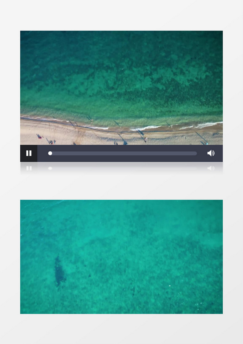 海岸和海中心的水面变化景象实拍视频素材