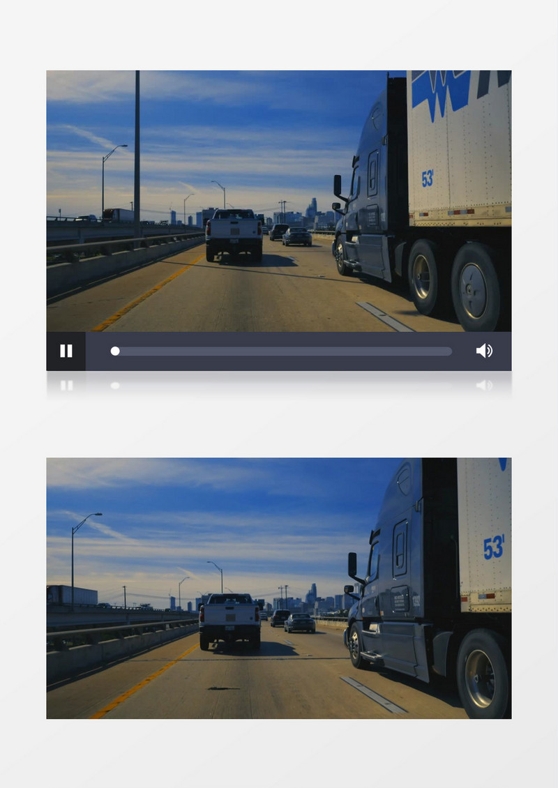 实拍车辆在公路上的行驶状况实拍视频素材