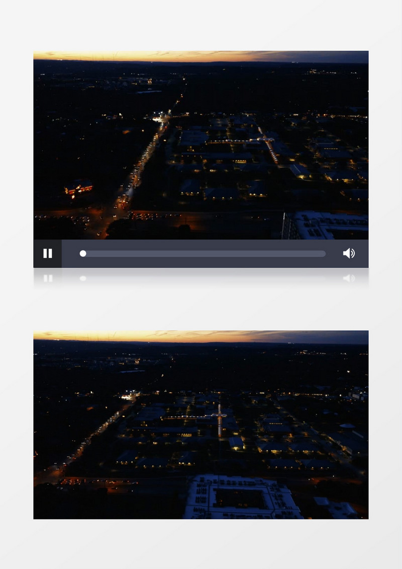 实拍夜幕降临整个城市的缩影实拍视频素材